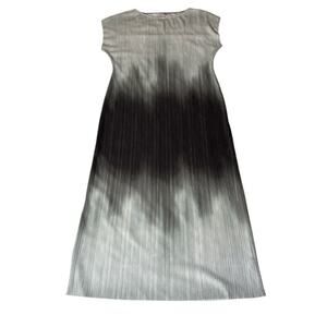 Topshop Mini-Pleated Midi Breezy Summer Dress Boho Draped Ombre  Size 12 EUC